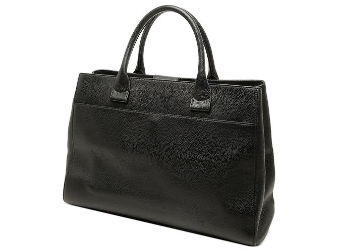 Bolso Tote Chanel Neo Executive Medium de piel de becerro granulada negra - vista 2
