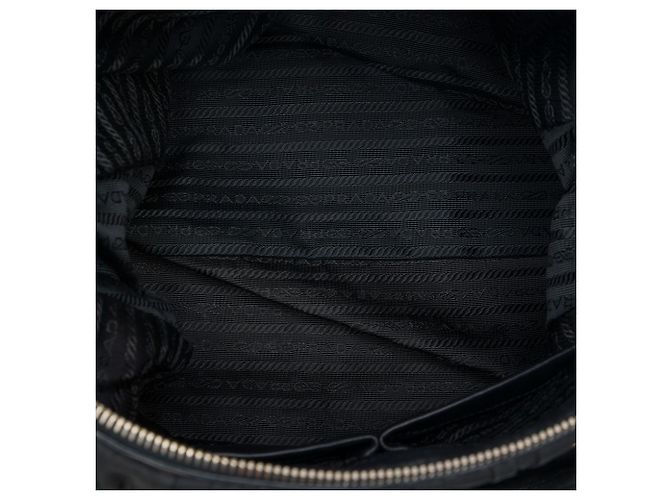 Bolsa Satchel Prada em Tessuto Gaufre Preta - vista 4