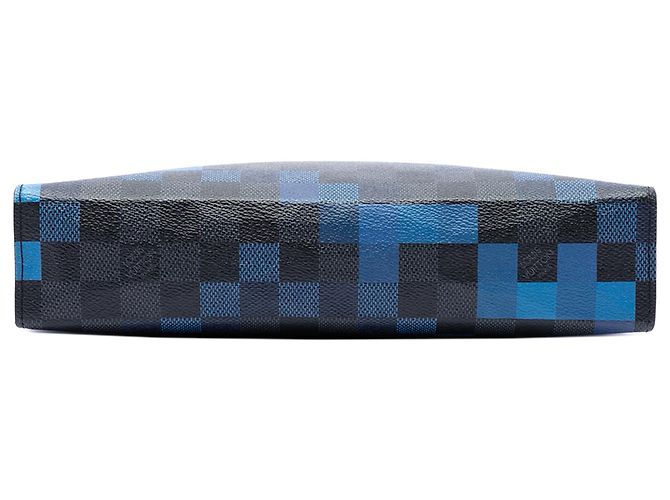 Louis Vuitton Gray Damier Graphite Pixel Pochette Voyage MM - vista 3