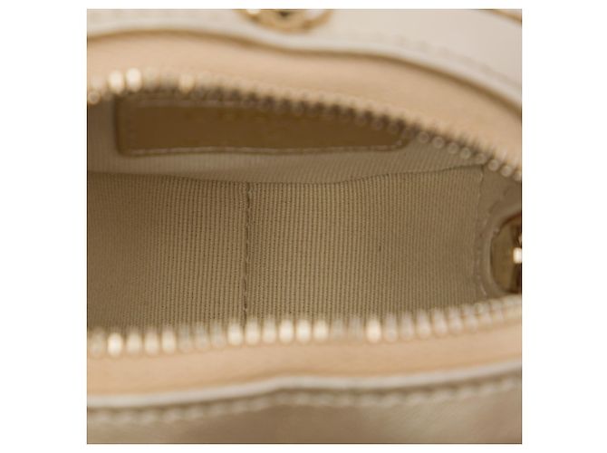 Borsa Chanel Gold Mini Quilted Metallic Lambskin CC In Love Heart Bag - vista 4