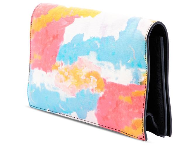 Autre Marque Clutch Saint Laurent de piel rosa con estampado Baby - vista 2
