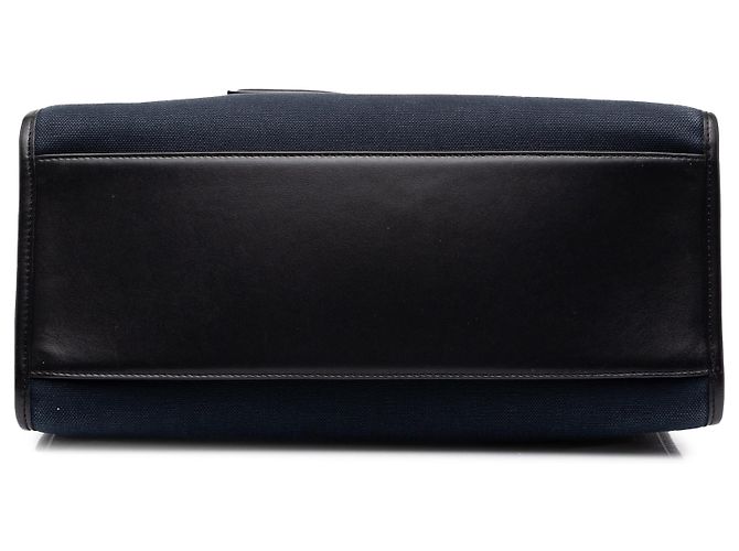 Borsa Shopper Dolce & Gabbana in tela blu con logo DG - vista 3