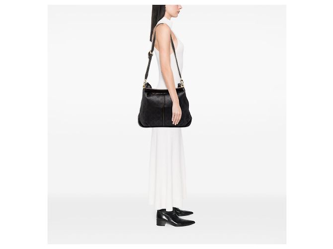 Louis Vuitton Black Monogram Mahina Selene MM - vista 6