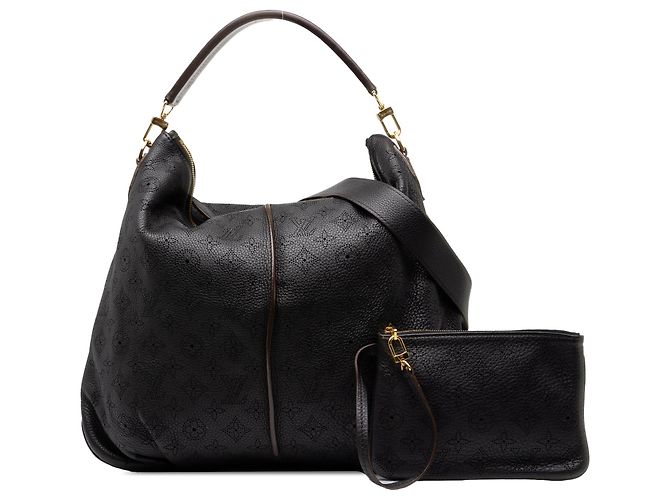 Louis Vuitton Black Monogram Mahina Selene MM - vista 7