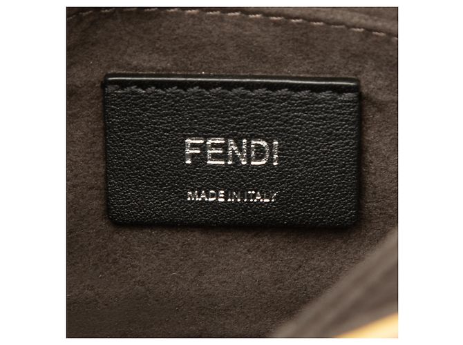 Borsa a tracolla Fendi Pink Mini Scalloped Metallic Studded Leather Kan I - vista 5