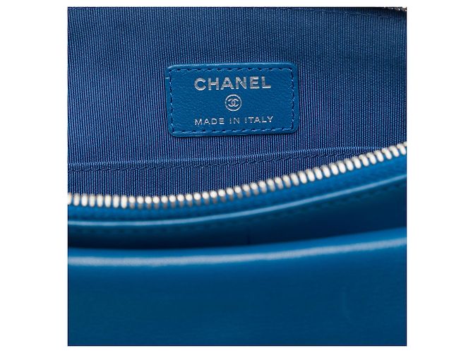 Bolsa Chanel Blue CC em tweed acolchoado e pele de cordeiro - vista 5