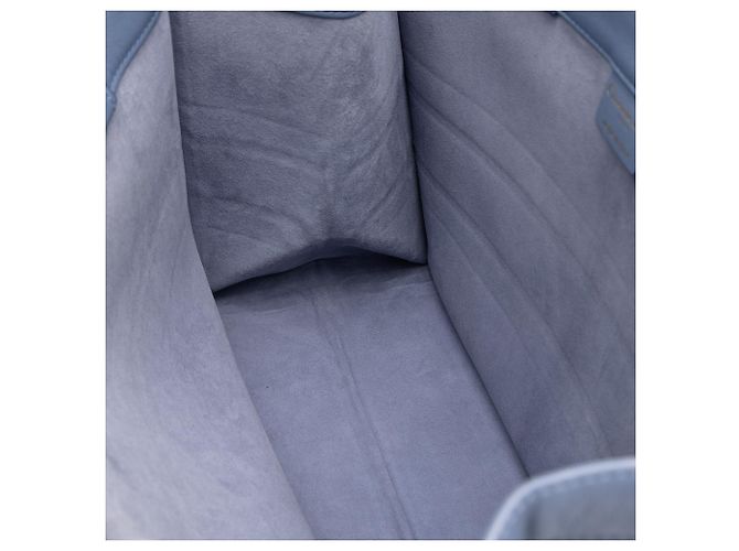 Dior Book Tote Medium in pelle goffrata blu - vista 6