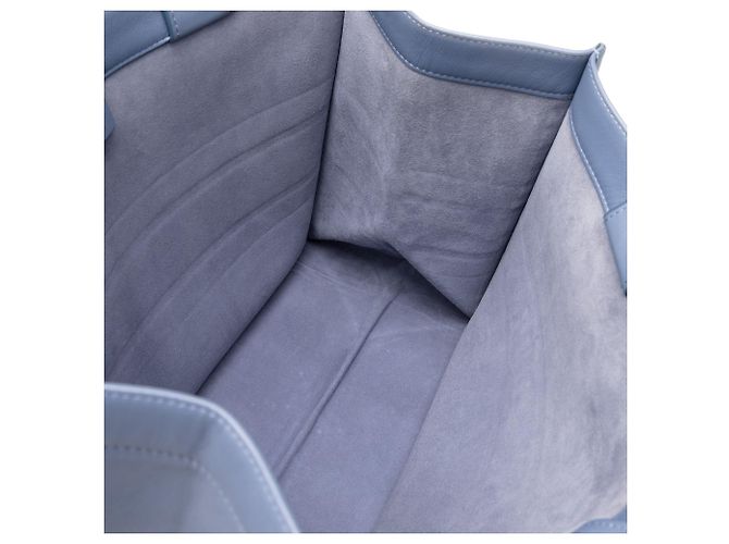 Dior Book Tote Medium in pelle goffrata blu - vista 7