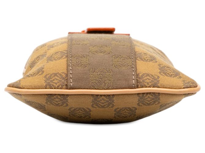 Borsetta cellulare crossbody LOEWE in tela Anagram marrone - vista 3