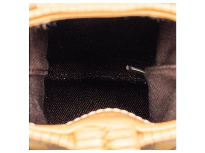 Borsetta cellulare crossbody LOEWE in tela Anagram marrone - vista 4