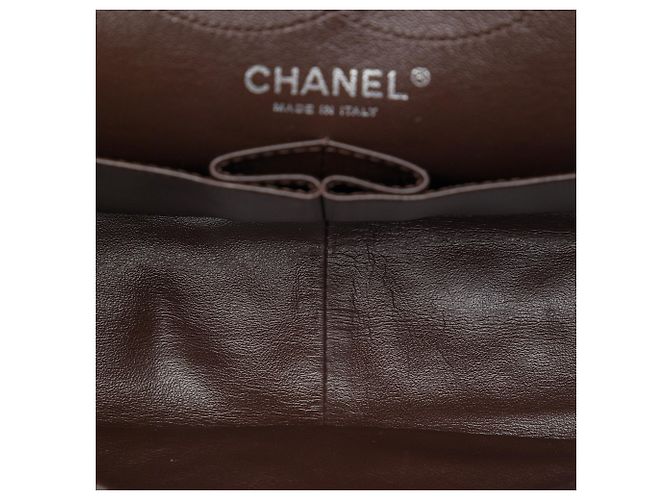Chanel Brown Quilted Patent Reissue 2.55 Double Flap 226 - vista 4