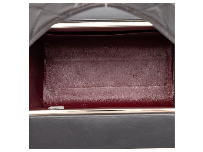 Borsa Box Chanel in pelle di agnello matelassé nera - vista 4