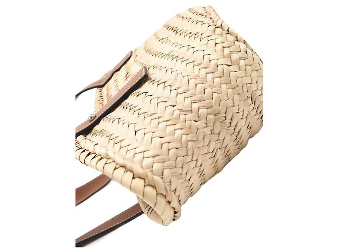LOEWE Beige Small Raffia Anagram Basket Tote - view 10