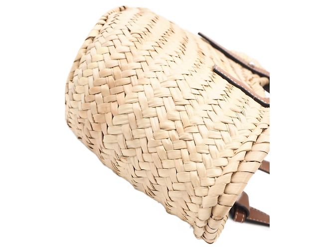 LOEWE Beige Small Raffia Anagram Basket Tote - view 11