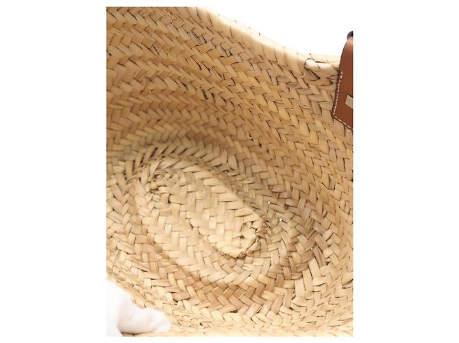 LOEWE Beige Small Raffia Anagram Basket Tote - view 4