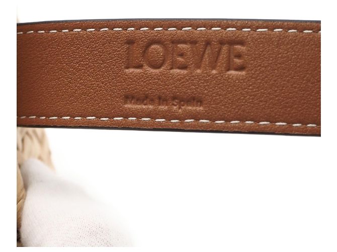 LOEWE Beige Small Raffia Anagram Basket Tote - view 5