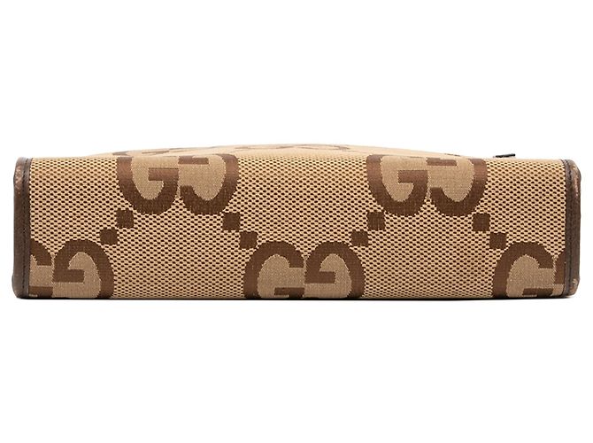 Pouch Gucci in tela Jumbo GG marrone - vista 3