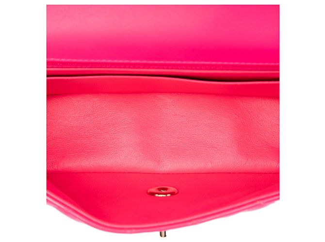 Chanel Pink Mini Rectangular Classic Patent Single Flap - view 4