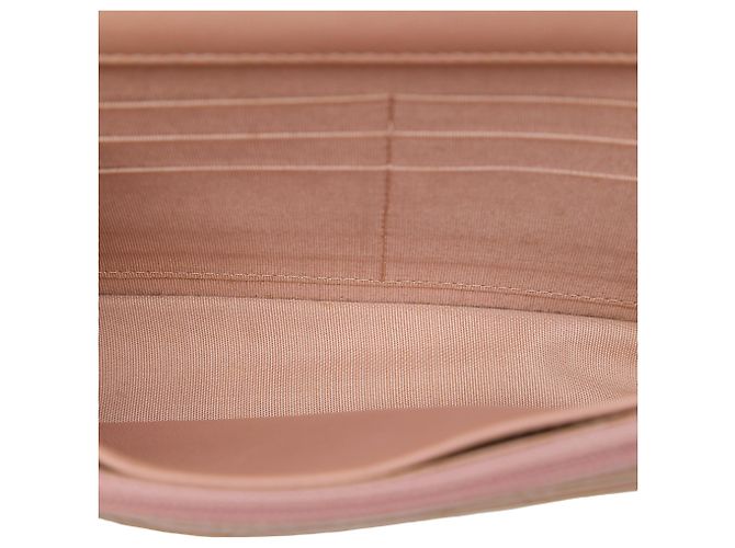 Portafoglio Chanel Boy Wallet on Chain in pelle vernice matelassé marrone - vista 4