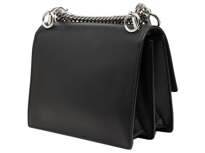 Fendi Black Small Leather Kan I Crossbody - vista 2