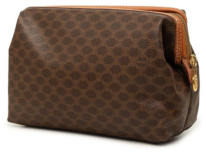 Céline Clutch Celine Brown Macadam Coated Canvas - vista 2