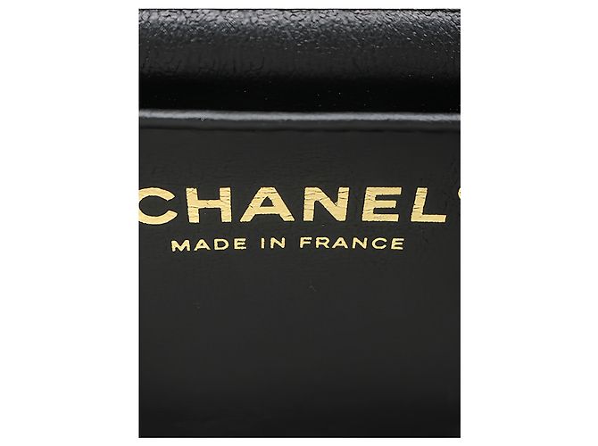 Chanel Mini Monacoco Flap em pele de cordeiro acolchoada preta com cristais de resina quadrados - vista 5