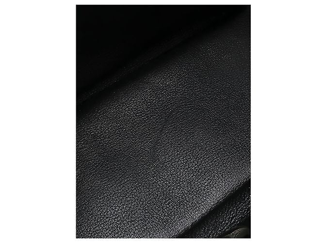 Chanel Mini Monacoco Flap em pele de cordeiro acolchoada preta com cristais de resina quadrados - vista 9