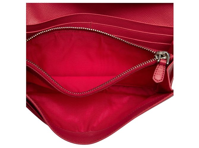 Prada Pink Multicolor Saffiano Lux Continental Wallet - view 4