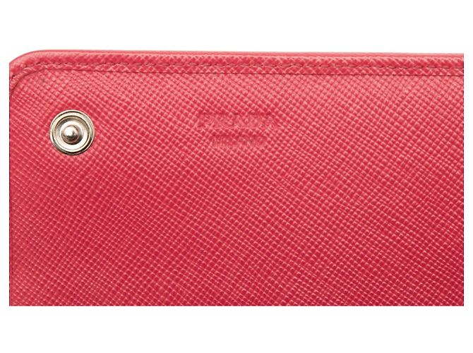 Prada Pink Multicolor Saffiano Lux Continental Wallet - view 5