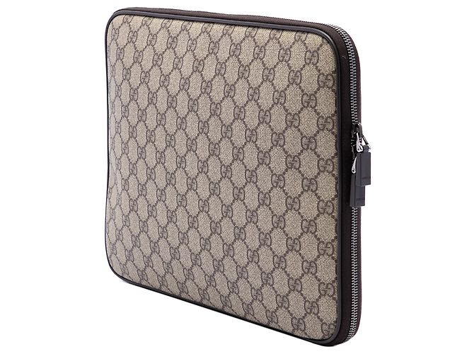 Custodia per laptop Gucci Beige GG Supreme Interlocking G - vista 2