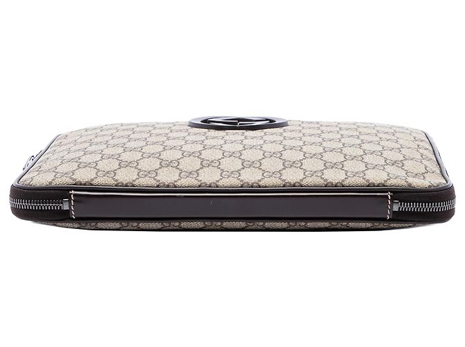 Custodia per laptop Gucci Beige GG Supreme Interlocking G - vista 3