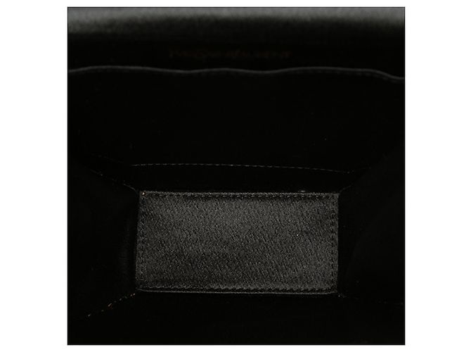 Autre Marque Borsa a tracolla Saint Laurent in raso nero con fiocco - vista 4