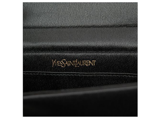 Autre Marque Borsa a tracolla Saint Laurent in raso nero con fiocco - vista 5