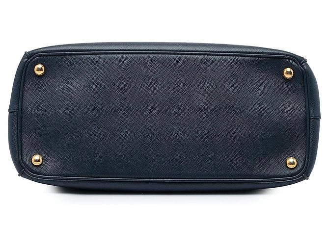Bolsa Prada Blue Medium Saffiano Lux Galleria Double Zip Satchel - vista 3