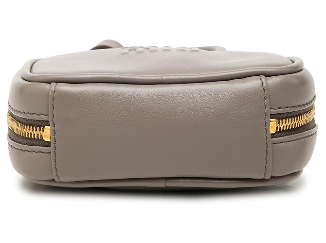 Sac Miu Miu Softy Beau en cuir de veau micro gris - vue 3