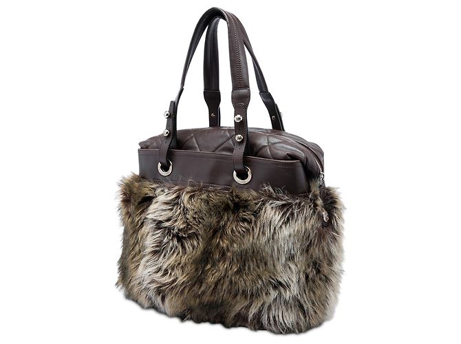 Borsa Tote Chanel Brown Paris Biarritz in Eco-pelliccia Fantasy - vista 2