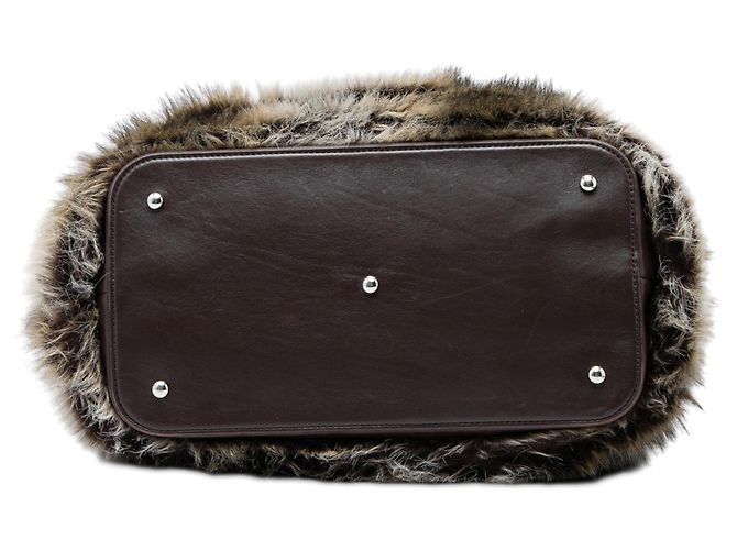 Borsa Tote Chanel Brown Paris Biarritz in Eco-pelliccia Fantasy - vista 3