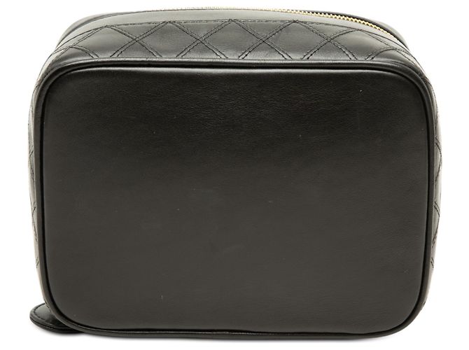 Bolso Vanity Chanel de piel de cordero acolchada negra CC - vista 3