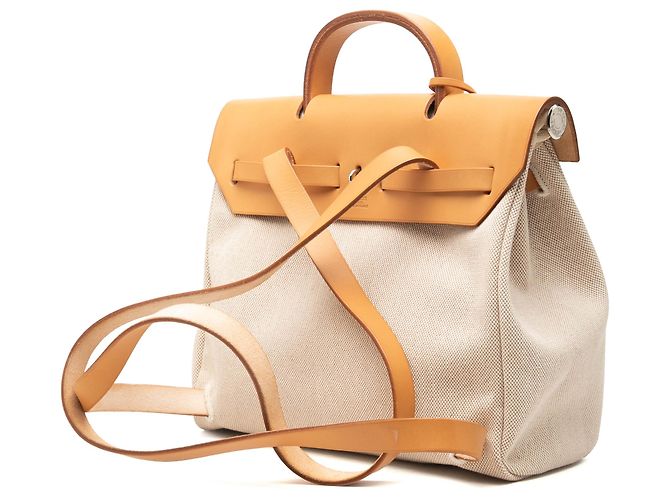 Hermès Beige Toile Herbag Backpack PM - view 2