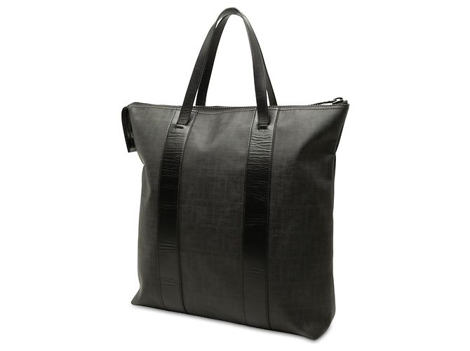 Borsa Tote Fendi Black Zucca Spalmati - vista 2