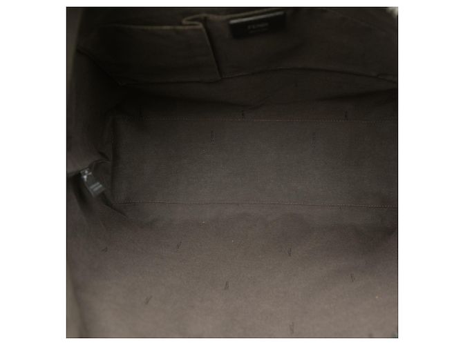 Borsa Tote Fendi Black Zucca Spalmati - vista 4