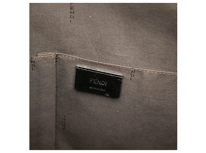 Borsa Tote Fendi Black Zucca Spalmati - vista 5
