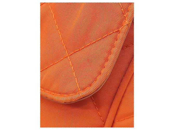 Prada Orange Impuntu Tessuto Chain Crossbody - vista 10