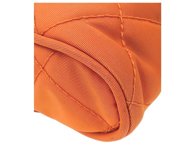 Prada Orange Impuntu Tessuto Chain Crossbody - vista 11