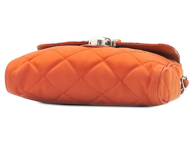 Prada Orange Impuntu Tessuto Chain Crossbody - vista 3