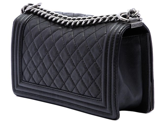 Chanel Black Paris Dallas Medium Quilted Calfskin Cowboy Boy Flap - vista 2