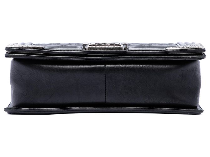 Chanel Black Paris Dallas Medium Quilted Calfskin Cowboy Boy Flap - vista 3