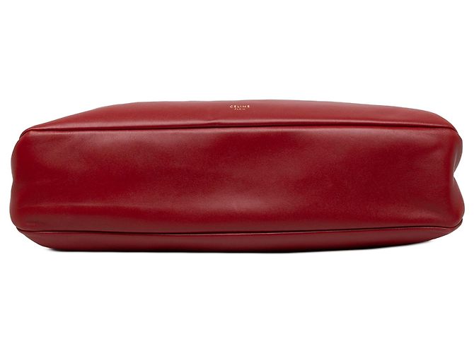 Céline Clutch Celine French Lock in pelle di vitello plisata rossa - vista 3