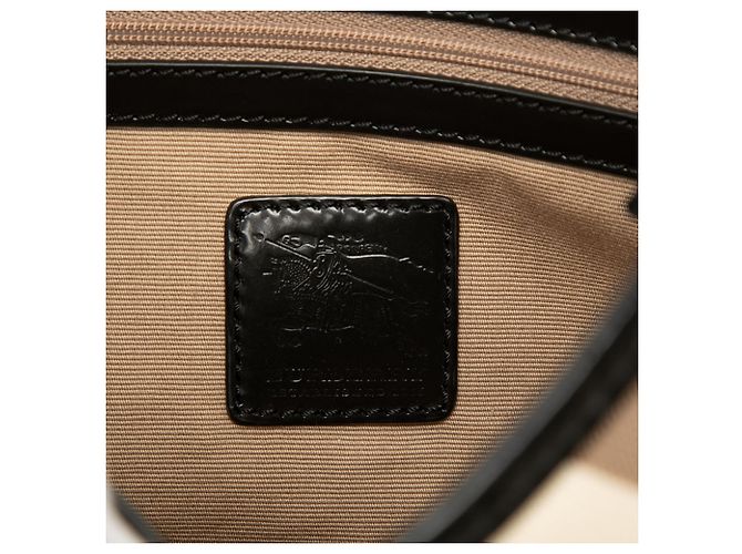 Burberry Beige Small Supernova Check Coated Canvas Barton Hobo - vista 5