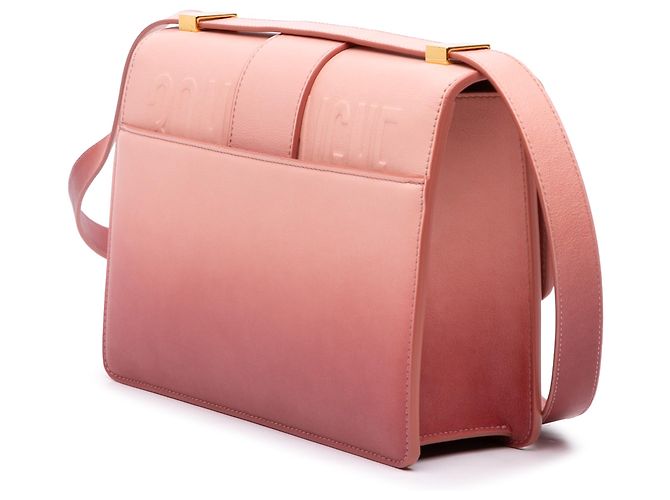 Bolsa 30 Montaigne Dior em pele de vitelo degradê rosa - vista 2